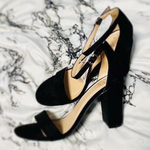 Black block heels